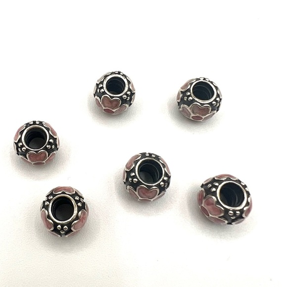 Pandora 925 Sterling Silver Emmanuel Flower Charms - Qty 6